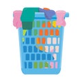 Laundry basketÃÂ  on white background vector